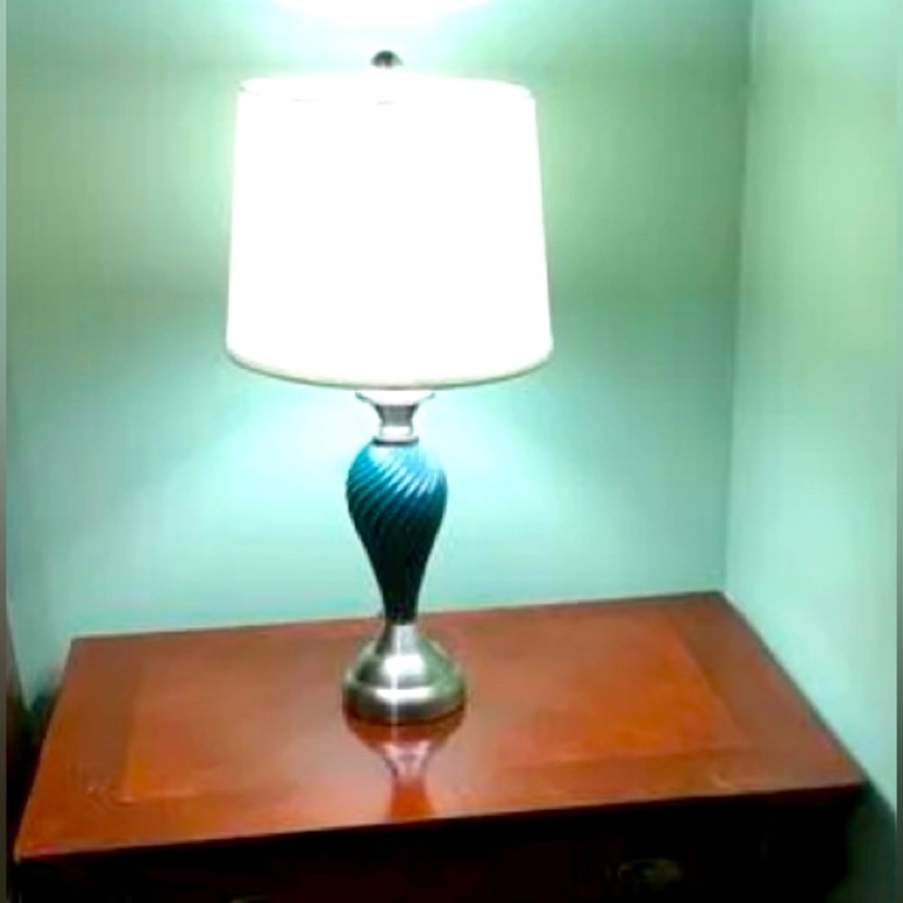 Regency Hill Arden 25" High Twist Modern Coastal Table Lamp Disc Ship Firm Price